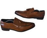 Carrucci Whole Cut Tassel Loafers  Cognac Leather KS099-714 Shoe Men&#39;s 13 - £41.15 GBP