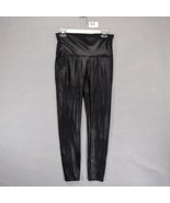 Spanx by Sara Blakely Faux Leather Pebble Texture Black Leggings Women&#39;s... - $29.88 CAD