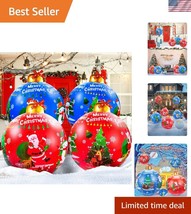 Versatile 24-Inch Christmas Inflatable Balls - Easy Setup &amp; Storage - 4PCS - $1,400.96 MXN