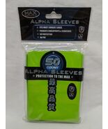 (1) (50) Pack Max Protection Light Green Standard Size Alpha Sleeves #70... - $11.60 CAD