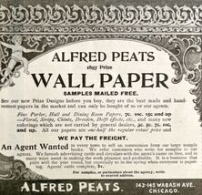 Alfred Peats Wall Paper 1897 Advertisement Victorian Home Decor DWKK9 - $28.01 CAD