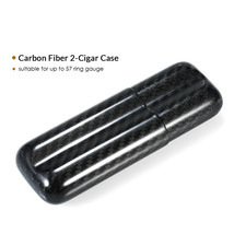 New Portable Cigar Humidor Carbon Fiber Load 2 /3Pcs Cigar Case Tube Storage Box - £14.09 GBP