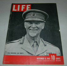 Vintage Life Magazine November 8 1943 Field Marshal Jan Smuts Lucky Strike - $29.99