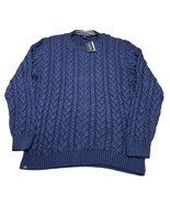 Mizzen Main Sweater Mens XXL Blue Redford Cable Heavy Knit Blue Preppy O... - $81.68 CAD