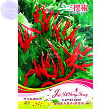 Pod Pepper Thin Red Green Long Chili Vegetable Seeds 40 Seeds Fresh Seeds - £7.83 GBP