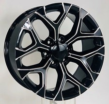 Dodge 20&quot; Gloss Black Milled Edge Snowflake Wheels For 2019-2023 Ram 1500 - £926.28 GBP