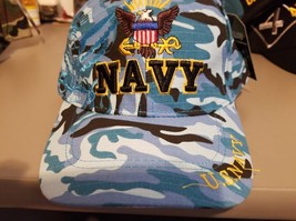 US Navy &amp; logo on an Aqua camo ball cap - $20.00