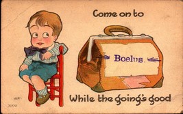 Vintage Witt Comic POSTCARD-COME On To &quot;Boelus&quot; While The Going&#39;s Good Bkc - £4.74 GBP