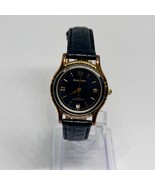 Hugo Maxx 18K Gold Plated Black Leather Band Women’s Watch - $36.86