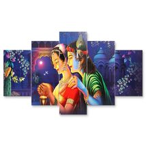 India at your Doorstep Sacred Harmony Mesmerizing Radha Krishna Painting Create  - £50.32 GBP