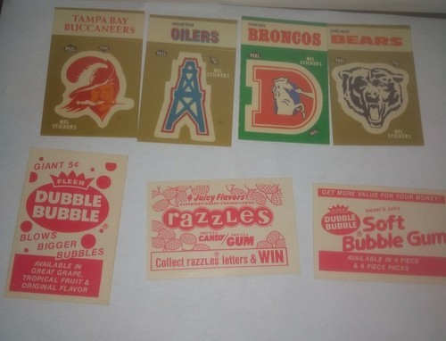 Lot of 22 Helmet or Mascot 1982 Fleer Football In Action Stickers Patches Item image 5