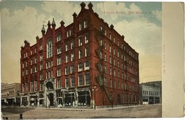 Savery Hotel, Des Moines, Iowa, vintage post card 1908 - £10.38 GBP