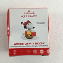 Hallmark Keepsake Ornament Peanuts Gang Winter Fun With Snoopy New Mini 2017 - £27.65 GBP