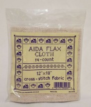 Flax Cross Stitch AIDA Cloth Fabric 14 Count 12” x 18”  56181 - $10.99