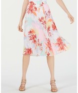 MSRP $70 Bar Iii Floral-Print Pleated Skirt, Size LARGE - $293.31 MXN