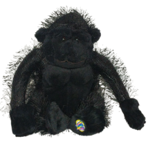 Ganz Webkinz Black Gorilla Ape Primate Plush Stuffed Animal HM040 7.75&quot; - £15.57 GBP