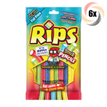 6x Bags Rips Sour Pencils Bite Size Licorice Pieces Candy | 2.8oz | Fat Free! - £18.60 GBP
