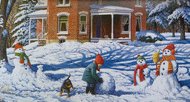 Making New Friends John Sloane Snowmen Winter Fridge Magnet 2.5&#39;&#39;x4.5&quot; NEW - £2.84 GBP