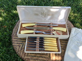 1930&#39;s Sheffield Bakelite Cutlery Set Unused In Original Case - £58.28 GBP