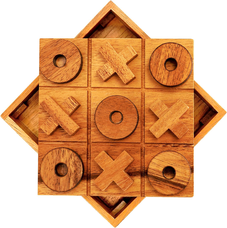 Wooden Tic Tac Toe Game - Brain Teaser Puzzles for Adults and Unique Gifts for K Item image 9