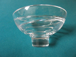 Jasper Conran Aura By Wedgwood Footed Crystal Bowl Marked Signed 3 X 6&quot; - £79.17 GBP