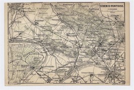 1904 Original Antique Map Of Vicinity Of SEINE-SAINT-DENIS / Pontoise / France - £15.33 GBP