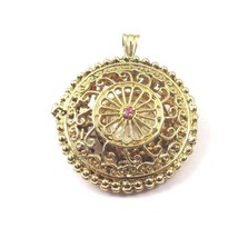 14k Yellow Gold Vintage Altair Self Winding Pocket Watch In A Pendant Locket  - £2,241.89 GBP