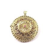 14k Yellow Gold Vintage Altair Self Winding Pocket Watch In A Pendant Lo... - £2,241.89 GBP