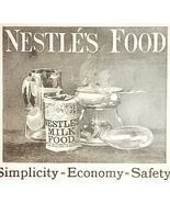 1895 Nestle&#39;s Food Victorian Milk Advertisement Ephemera 5 x 7 - $173.35 MXN