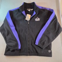 Reebok NHL LA Kings Full Zip Sweatshirt Jacket Men’s Size L Black Purple... - $44.99