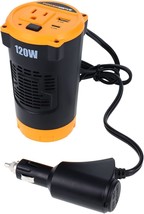 12V Dc To 110V Ac 120 Watt Power Inverter For Cup Holders With Outlet And 2 - £40.87 GBP