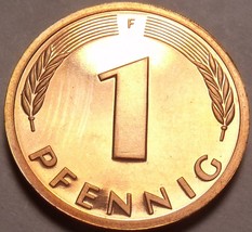 Cameo Proof Germany 1975-F Pfennig~Minted In Stuttgart~43,000 Minted~Fre... - ₹612.87 INR