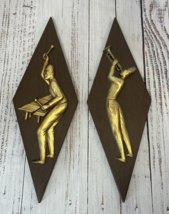 Vintage Burwood Wall Hangings Set Jazz Musicians Mid Century Diamond Wall Art - $132.90