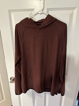 Shirt Hooded Old Navy Size M Long Drop Sleeve Pocket Active Breath On  Burgundy - £5.40 GBP