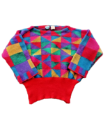 VTG Album By Kenzo Sweater Knit Womens Medium 80s Made in Italy Colorful... - $30.12