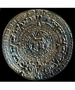 Aztec Maya Inca Calendar sculpture plaque Dark Bronze - $52.97 CAD