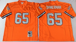 Men&#39;s Gary Zimmerman #65 Stitched Jersey Throwback Orange - T-Shirts - $46.99