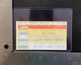 ROD ZOMBIE - VINTAGE ORIGINAL APRIL 9, 2002 CONCERT TOUR TICKET STUB - $10.00