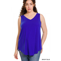 Zenana Outfitters  Women&#39;s Plus Size Sleeveless Top   Relaxed Fit Bright... - £15.97 GBP