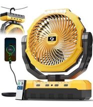 3-In-1 Camping Fan - Portable Fans Rechargeable - 24000Mah Battery Power... - $49.38