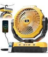 3-In-1 Camping Fan - Portable Fans Rechargeable - 24000Mah Battery Power... - $69.34 CAD