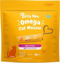 Zesty Paws Omega Cat Mousse - Skin &amp; Coat Support for Cats - Tuna Fish Flavor - £12.77 GBP