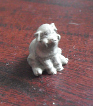Miniature R Pewter Marked Pig Figurine 3/4&quot; Tall - £13.45 GBP