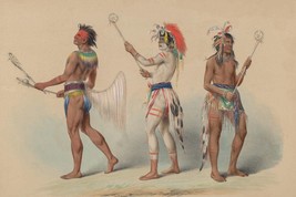 George Catlin Ball Players, 1844 Native American Giclee Art Print + Ships Free - £30.49 GBP+