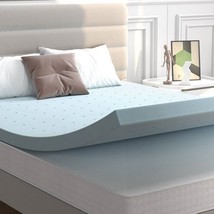 Full size 4-inch Thick Soft Gel Memory Foam Mattress Topper in Light Blue - $3,913.56 MXN