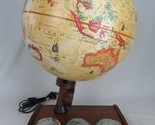 Vintage 1980 Scan Globe Light Up W/ Weather Station Base Thermometer MCM... - $140.24