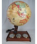 Vintage 1980 Scan Globe Light Up W/ Weather Station Base Thermometer MCM... - £110.27 GBP