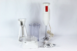 Wonder Wand Do It All Deluxe White Handheld Blender Mixer Set HA3058 - £42.72 GBP