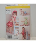 SIMPLICITY PATTERN 1600 VINTAGE BABY ROMPER OUTFITS SIZES XXS-L UNCUT NEW - $180.72 MXN