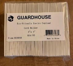 Guardhouse Eco-Friendly Enviro-Topload Card Holder-10 Packs of 50 = 500 - £57.62 GBP